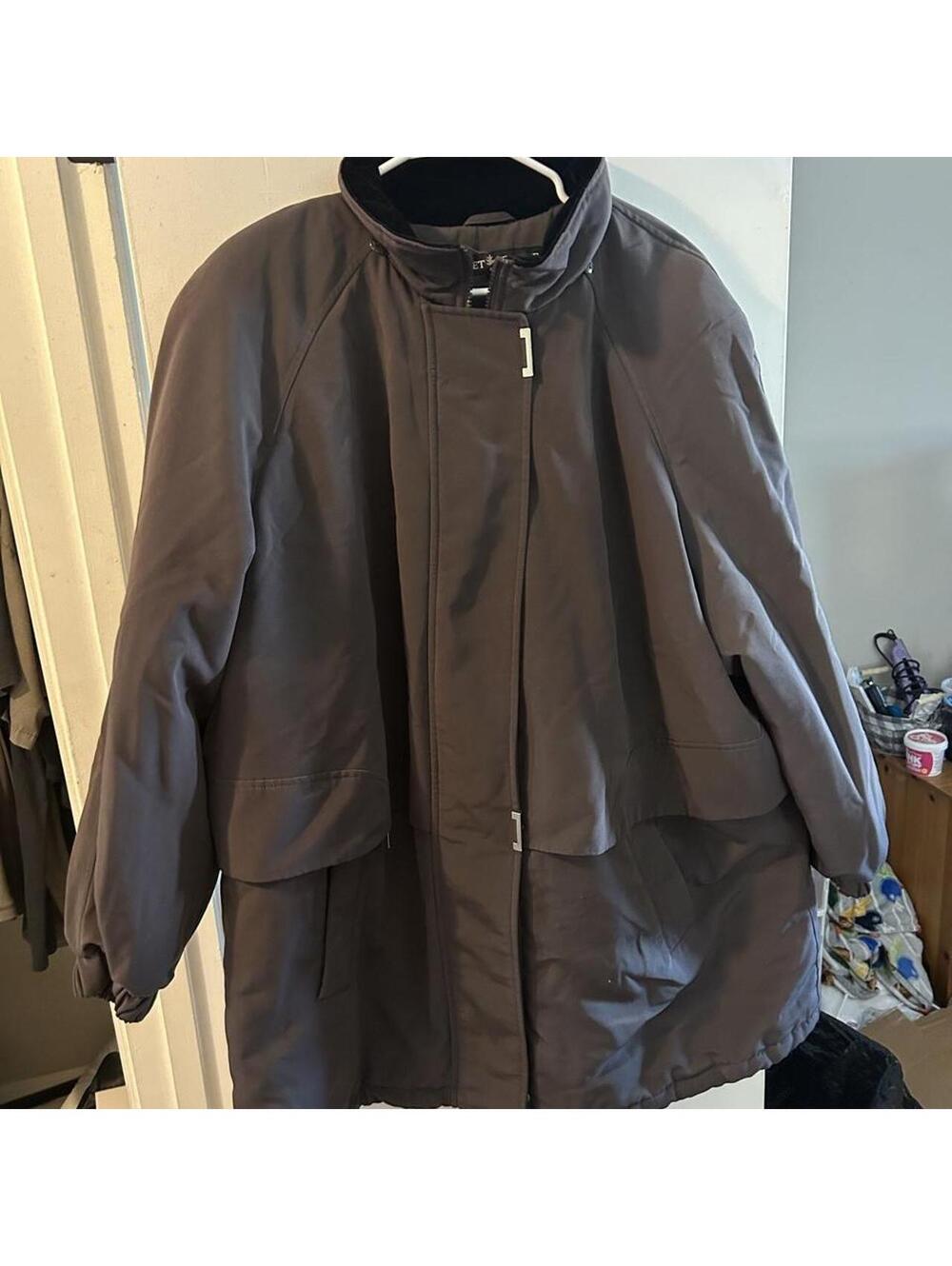 Fleet Street Women's Black & Gray heavy Utility coat size 2X